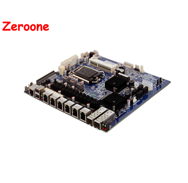 2 SFP 10GB LAN Firewall Motherboard 6 LAN Intel Core I7/Core I5/Core I3/Celeron LGA1150 Processor for  Network Security