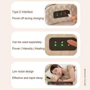 <span class=keywords><strong>2025</strong></span> sensorless ngủ có thể sạc lại Shiatsu Massage gối siêu mật độ cao nhiệt độ không đổi sưởi ấm cho cổ xe du lịch - Product Image 5