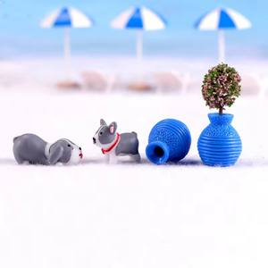 Estilo <span class=keywords><strong>de</strong></span> vacaciones Hawaiano DIY mascota perro paraíso 3D Animal resina cabujón dibujos animados casa <span class=keywords><strong>de</strong></span> muñecas miniatura decoración del hogar juguetes arte tema - Product Image 5