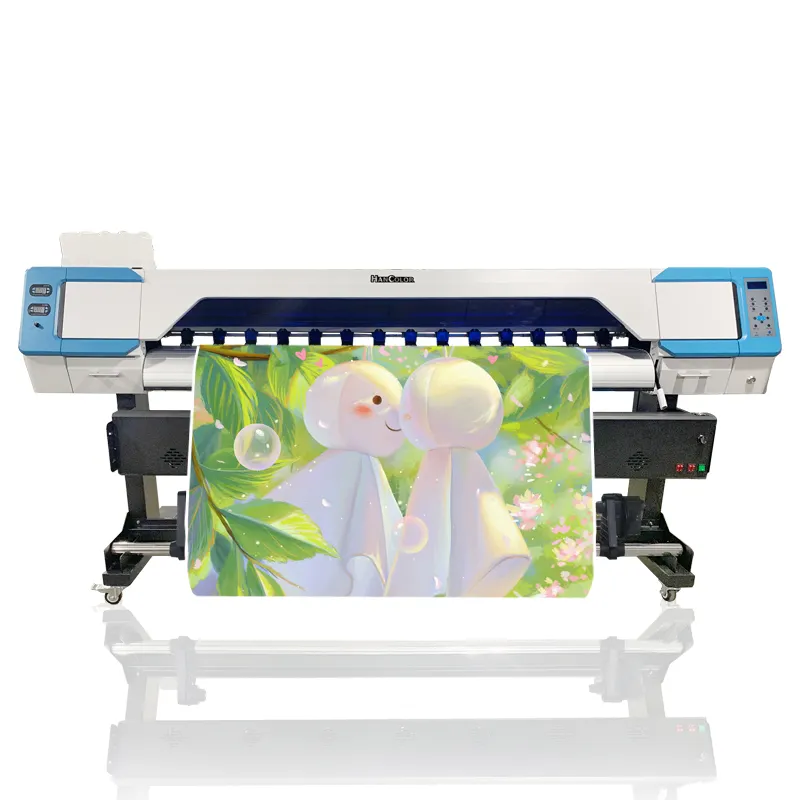 Impressora plotter HanColor Eco Solvente com XP600 2 cabeças de material adesivo