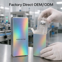 Schillernde Holografische Starre Geschenkbox mit Individueller Bedruckung für Serum Kosmetik Hautpflege Tuck-End Faltkarton Luxus-Verpackung