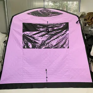 خيمة ساونا مصنعة للحفلات العائلية أو التخييم مع موقد حفرة الحرارة حفظ ساونا ثلج خيمة الصيد