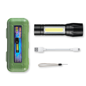 NEW IP65 5 Wát 400LM MINI Pocket Tactical Torch Đèn Pin Sạc Pin Zoomable Dimmable Usb Đèn Pin Di Động Với XPE + COB - Product Image 2