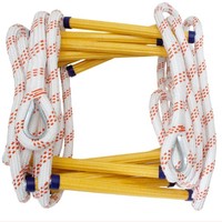 Échelle à corde pliable 10M antidérapante en polyester/nylon, portable, pour évacuation en cas d'incendie, capacité 20kg, mécanisme d'équilibrage à ressort, toutes saisons