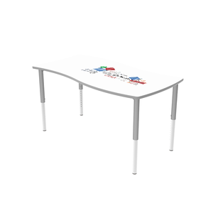 <span class=keywords><strong>Table</strong></span> d'activités moderne effaçable à sec, mobilier scolaire, ensemble bureau et <span class=keywords><strong>chaise</strong></span> pour étudiants, atelier de <span class=keywords><strong>dessin</strong></span> pour enfants en forme de surf - Product Image 1