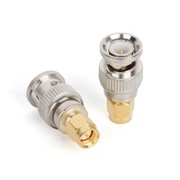 Adaptador BNC a SMA RF, Conector Coaxial Macho Hembra Recto de Latón, Convertidor para WiFi, Radioaficionados, CCTV, Equipos de Prueba y Sistemas