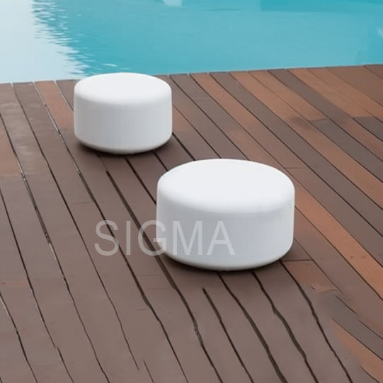 Modern Design Living Room garden Home Furniture Single Sofa Leisure Small round low stool