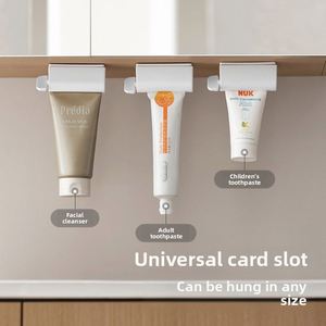 Distributeur de dentifrice magnétique grande taille à pompe, support mural/porte pour rangement - Product Image 4