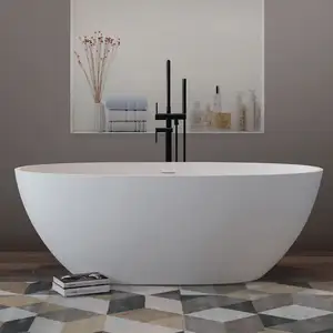 白色大理石石材陶瓷浴室独立供应商浴缸制造商Cpuc踢脚板成人独立式亚克力浴缸