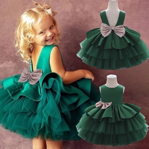 Vestidos para Niñas, Vestido de Princesa sin Mangas para Niñas, Vestido de Fiesta con Diseño de Pastel - Product Image 2