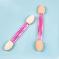 Jetable double extrémité voyage fard à paupières éponge applicateur à pointe rouge à lèvres double face ombre à paupières pinceaux de maquillage outils cosmétiques