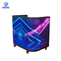 Meja DJ Kreatif dengan Layar LED, Ukuran Dapat Disesuaikan, Layar LED Meja dengan Kecerahan 800cd, P4 LED Bar Counter
