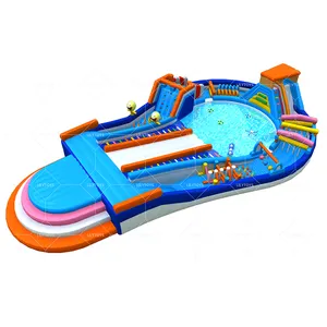 Lilytoys gonfiabile terra parco acquatico, piscina gonfiabile per bambini e adulti, parco acquatico parco giochi per la vendita calda