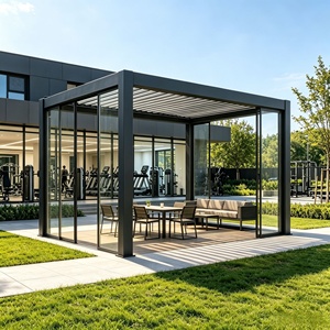 Gazebo Motorizado de Aluminio de Grado Comercial Premium, Totalmente Impermeable y Resistente al Viento, con Control de Temporización por Sensor Inteligente - Product Image 4