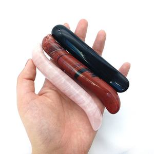 หินคริสตัลดิลโด้สำหรับผู้หญิง,เซ็กซ์ทอยส์ควอตซ์ไม้กายสิทธิ์นวดแจสเปอร์สีแดงอุปกรณ์ช่วยตัวเองในช่องคลอด - Product Image 1