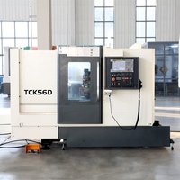 Tour CNC composite TCK56D pour fraisage et tournage de précision, dispositif intégré avec système de servomoteur multi-axes