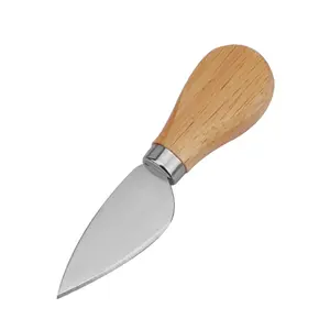 Набор ножей и вилок для сыра с деревянной ручкой из нержавеющей стали