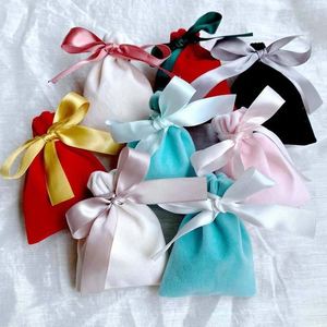 Customized Logo Velvet <b>Drawstring</b> <b>Bag</b> for Gift Shopping Cosmetics <b>Makeup</b> - Product Image 6
