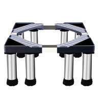 Base de rehaussement universelle en acier inoxydable épaissi pour machine à laver, avec support réglable et mobile antidérapant – Fourniture directe usine