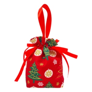 Pochette à cordon personnalisée écologique, mini, pour cadeaux de Noël, emballage de café et de thé, shopping de Noël - Product Image 2