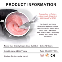 Nouvelle Tendance TPO Free Euro St Milky Creamy Disco Build Gel – Gel UV Constructeur Acrylique Soak Off pour Extensions d'Ongles