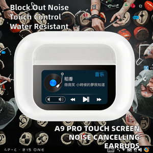 Écouteurs intra-auriculaires sans fil True Wireless A9 Pro avec chipset JL, écran tactile numérique, ANC ENC, jeu, étanches IPX4, 2024 - Product Image 2