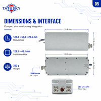 Modul RF 50W 100W 433MHz 900MHz 2.4G 5.2G 5.8G Modul RF GaN Dengan Sirkulator