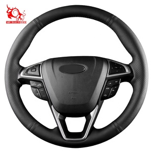 Diseñador de cubierta de <span class=keywords><strong>volante</strong></span> de costura a mano de gamuza de cuero duradero para <span class=keywords><strong>Ford</strong></span> Galaxy Edge Fusion <span class=keywords><strong>Mondeo</strong></span> - Product Image 2