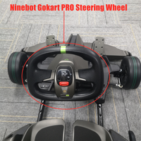 Suku Cadang Setir dengan Logo untuk Ninebot Gokart PRO Pengganti Setir Kit Gokart Aksesoris Skuter Asli