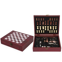 Coffret Cadeau Deluxe Personnalisé Ouvre-Bouteille Lapin avec Jeu d'Échecs Tire-Bouchon à Levier Vertical Ouvre-Bouteilles à Vin Personnalisés