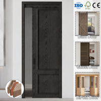 Pintu Geser Kayu Interior Desain Soft Close Sistem Dinding Tersembunyi Standar Eropa untuk Ruang Belajar, Lemari, dan Ruang Cuci