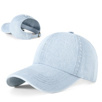 Nueva Gorra de Béisbol Casual Unisex de Mezclilla, Gorra de Jean Transpirable de Verano, Gorra Ajustable de Color Sólido para Hombres, Mujeres y Adolescentes