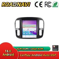 Écran vertical de voiture Tesla Android 13 12,1 pouces RoadNavi pour Toyota Land Cruiser LC100 1992-2002, radio GPS