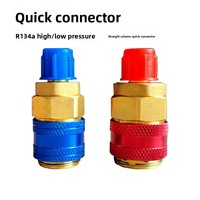Adaptateur de conversion haute-basse pression pour collecteur de réfrigérant R134a, connecteur rapide de recharge automobile à raccord droit