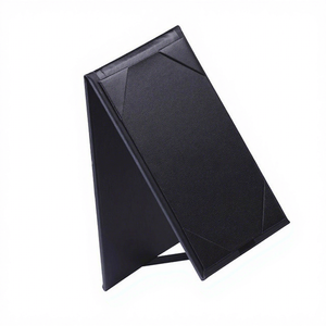 Porta Menús de Mesa de Doble Cara y Cubierta de Menú de Cuero Genuino de Alta Calidad y Diseño Elegante para Restaurante - Product Image 1