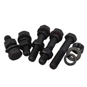 Hochfester großer Sechs kantkopf Schwarz Mit A194 2h Mutter und F436 Klasse 88 Din Voll gewinde China Perno M24 Astm Struktur schrauben - Product Image 4