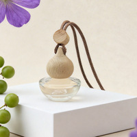 Flacon vide de 8 ml pour parfum de voiture, diffuseur de parfum en verre à suspendre avec bouchon en bois