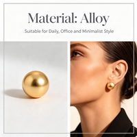 Clous d'oreilles ronds mats élégants en gros, bijoux géométriques sphériques de haute qualité pour le bureau