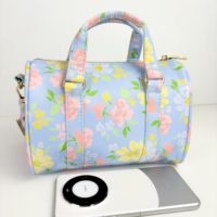 Sac fourre-tout personnalisé pour mariage pour femmes avec lettre Nylon Denim Sports Soft Handle Foldable Handbag Rolling Mini Travel Duffel Bag
