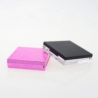 Nouvelle palette de fards à paupières vide, mini, rose, mignonne, écologique, personnalisable, en plastique carré, avec étiquette privée pour maquillage