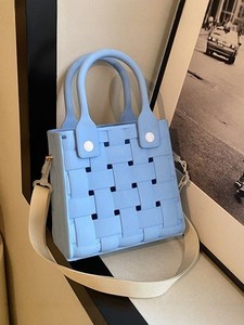 Borsa da Spiaggia in EVA Espanso con Doppia Tracolla, Colore Caramella, Impermeabile, Facile da Pulire, Borsa Intrecciata Fai-da-te, Ideale per l'Export - Product Image 4