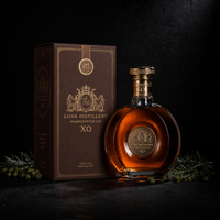 Bouteille en verre de luxe 700 ml en verre super flint vide pour brandy, whisky, spiritueux, liqueur, emballage personnalisé, vente en gros, OEM
