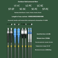 SC-LC-FC-SC-TC blindée extérieure de 100m de câble de fibre optique multimode d'étape professionnelle pour des événements d'écran de LED
