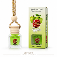 Parfum de voiture 8ml, flacon en verre avec bouchon en bois, diffuseur d'huiles essentielles à suspendre, désodorisant pour voiture, parfum pour rétroviseur, naturel et longue durée