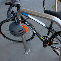 Support de vélo robuste en U avec barre de support, station de stationnement de vélos en métal à fixation au sol pour rue, parc, école