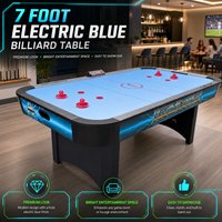 Table de hockey sur air électrique bleue de haute qualité de 7 pieds pour salle de jeux à domicile, équipement sportif d'intérieur, avec tableau de scores électronique