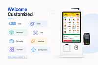Kiosque de commande 21.5 "Système de point de vente à écran tactile Machine à payer en libre-service Logiciel de kiosque de commande de paiement pour restauration rapide/restaurant