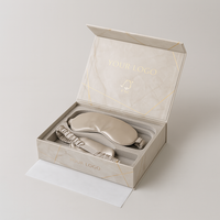 Boîte magnétique en papier recyclable personnalisée boîte cadeau en carton masques pour les yeux en soie pure avec sommeil