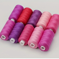 Fil à coudre multifonctionnel en polyester 402 pour la couture domestique et le bricolage, 100 couleurs
