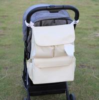 Organisateur de poussette portable avec porte-gobelet, sac de rangement pour poussette d'enfant